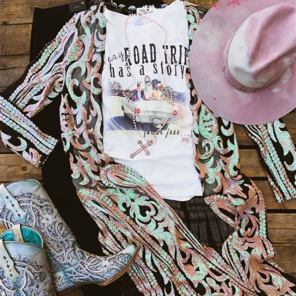 Royal Sequin Bling Duster Bubblegum New